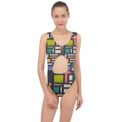 Door Stained Glass Stained Glass Center Cut Out Swimsuit by Sarkoni