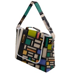 Door Stained Glass Stained Glass Box Up Messenger Bag by Sarkoni