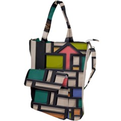 Door Stained Glass Stained Glass Shoulder Tote Bag by Sarkoni