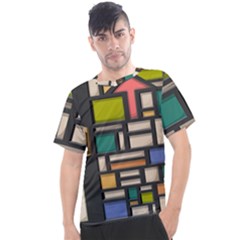 Door Stained Glass Stained Glass Men s Sport Top by Sarkoni