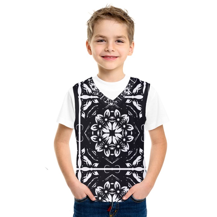 Kaleidoscope Mandala Art Kids  Basketball Tank Top