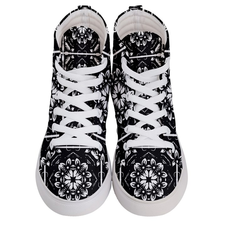 Kaleidoscope Mandala Art Men s Hi-Top Skate Sneakers