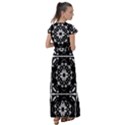 Kaleidoscope Mandala Art Flutter Sleeve Maxi Dress View2