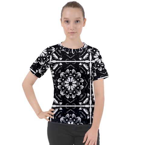 Kaleidoscope Mandala Art Women s Sport Raglan T-shirt by Sarkoni