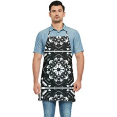 Kaleidoscope Mandala Art Kitchen Apron by Sarkoni