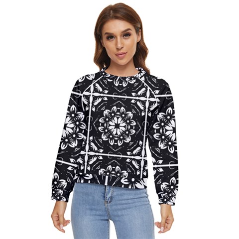 Kaleidoscope Mandala Art Women s Long Sleeve Raglan T-shirt by Sarkoni