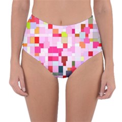 The Framework Paintings Square Reversible High-waist Bikini Bottoms