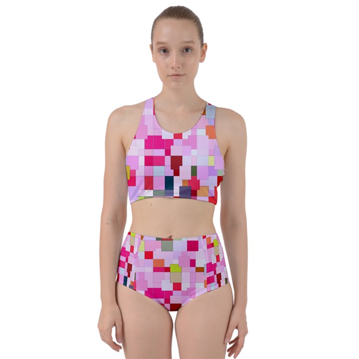 The Framework Paintings Square Racer Back Bikini Set