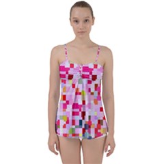 The Framework Paintings Square Babydoll Tankini Top