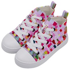 The Framework Paintings Square Kids  Mid-top Canvas Sneakers by Sarkoni