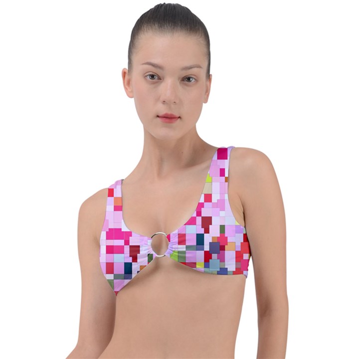 The Framework Paintings Square Ring Detail Bikini Top