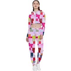 The Framework Paintings Square Cropped Zip Up Lounge Set by Sarkoni