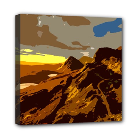 Scotland Monti Mountains Mountain Mini Canvas 8  X 8  (stretched) by Sarkoni