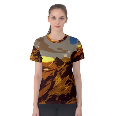 Scotland Monti Mountains Mountain Women s Cotton T-shirt by Sarkoni