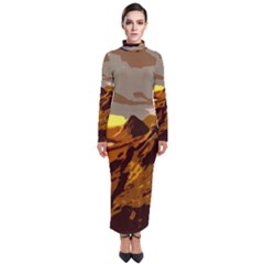 Scotland Monti Mountains Mountain Turtleneck Maxi Dress by Sarkoni