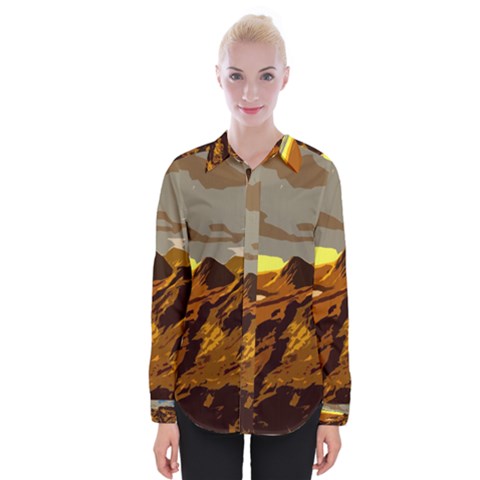 Scotland Monti Mountains Mountain Womens Long Sleeve Shirt by Sarkoni