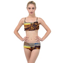 Scotland Monti Mountains Mountain Layered Top Bikini Set by Sarkoni