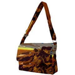 Scotland Monti Mountains Mountain Full Print Messenger Bag (l) by Sarkoni