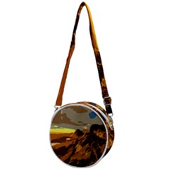 Scotland Monti Mountains Mountain Crossbody Circle Bag by Sarkoni