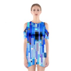 Color Colors Abstract Colorful Shoulder Cutout One Piece Dress by Sarkoni