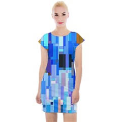 Color Colors Abstract Colorful Cap Sleeve Bodycon Dress by Sarkoni