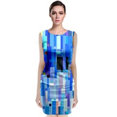 Color Colors Abstract Colorful Sleeveless Velvet Midi Dress