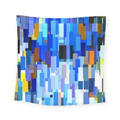 Color Colors Abstract Colorful Square Tapestry (small)