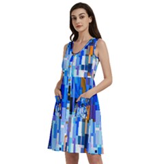 Color Colors Abstract Colorful Sleeveless Dress With Pocket by Sarkoni