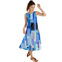 Color Colors Abstract Colorful Summer Maxi Dress by Sarkoni