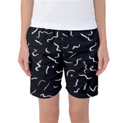 Scribbles Lines Drawing Picture Women s Basketball Shorts by Sarkoni