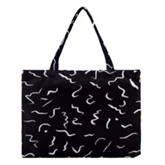 Scribbles Lines Drawing Picture Medium Tote Bag by Sarkoni