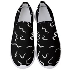 Scribbles Lines Drawing Picture Men s Slip On Sneakers by Sarkoni