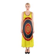 Art Decoration Wallpaper Bright Sleeveless Maxi Dress by Sarkoni