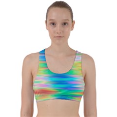 Wave Rainbow Bright Texture Back Weave Sports Bra by Sarkoni