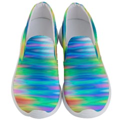 Wave Rainbow Bright Texture Men s Lightweight Slip Ons by Sarkoni