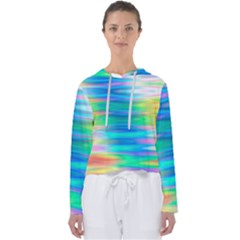 Wave Rainbow Bright Texture Women s Slouchy Sweat