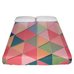 Background Geometric Triangle Fitted Sheet (california King Size) by Sarkoni