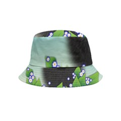 Kitten Black Furry Illustration Bucket Hat (kids) by Sarkoni