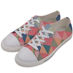 Background Geometric Triangle Men s Low Top Canvas Sneakers by Sarkoni