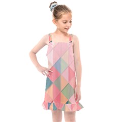 Background Geometric Triangle Kids  Overall Dress by Sarkoni