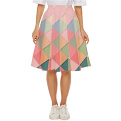 Background Geometric Triangle Classic Short Skirt by Sarkoni