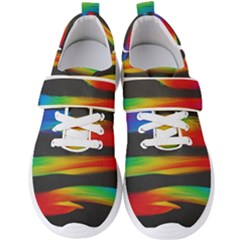 Colorful Background Men s Velcro Strap Shoes by Sarkoni