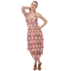 Colorful Background Abstract Layered Bottom Dress by Sarkoni