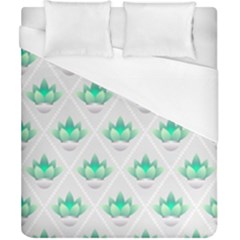 Plant Pattern Green Leaf Flora Duvet Cover (california King Size) by Sarkoni