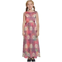 Colorful Background Abstract Kids  Satin Sleeveless Maxi Dress by Sarkoni