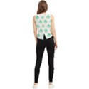 Plant Pattern Green Leaf Flora V-Neck Cropped Tank Top View2