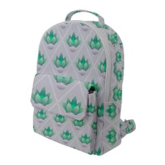 Plant Pattern Green Leaf Flora Flap Pocket Backpack (large) by Sarkoni