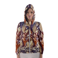 Tree Forest Woods Nature Landscape Women s Hooded Windbreaker by Sarkoni