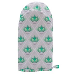 Plant Pattern Green Leaf Flora Microwave Oven Glove by Sarkoni