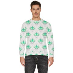 Plant Pattern Green Leaf Flora Men s Fleece Sweatshirt by Sarkoni